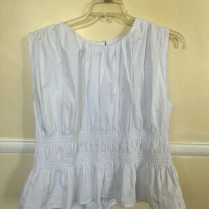 Calvin Klein White Sleeveless Blouse